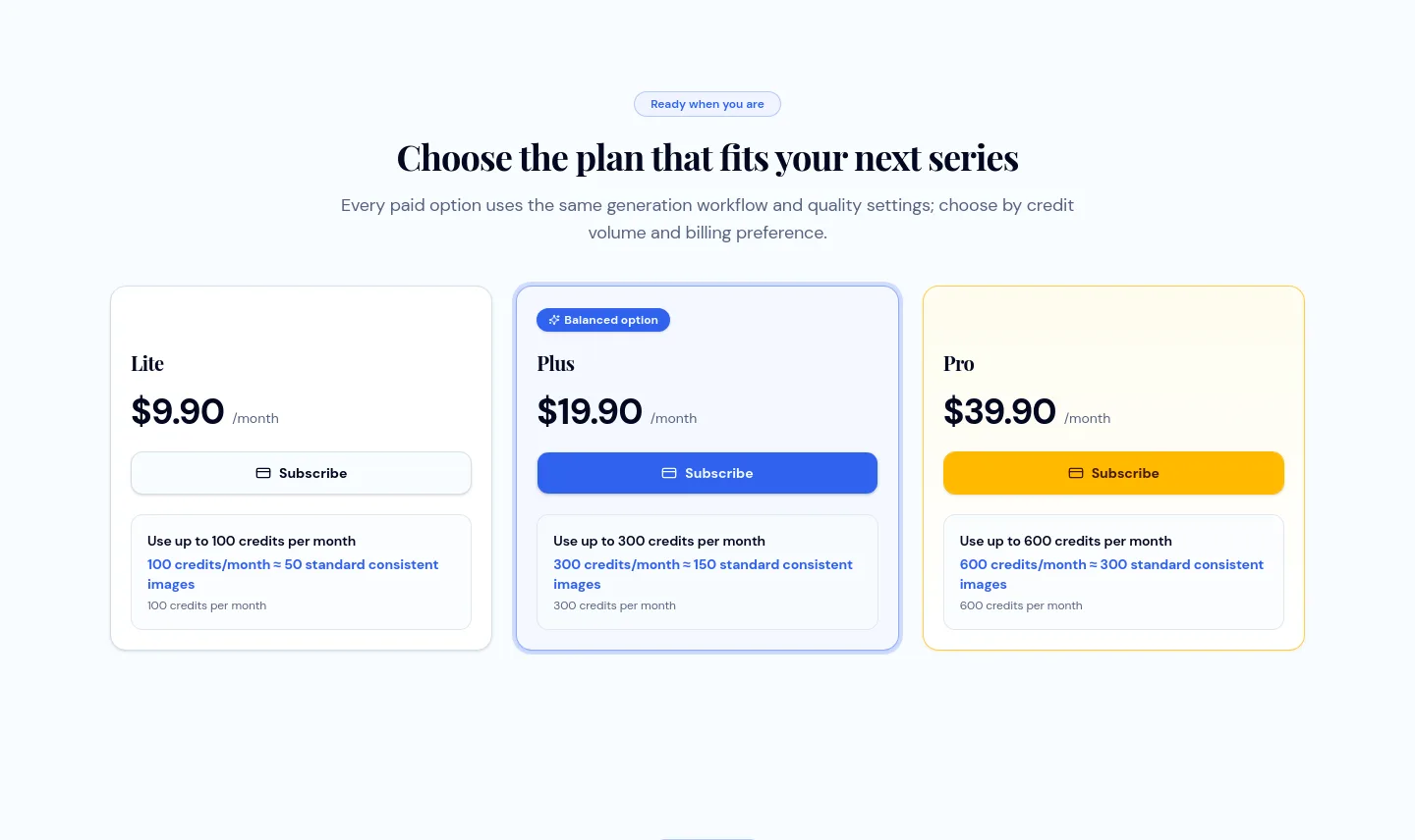 consistentcharacterai.org — Pricing