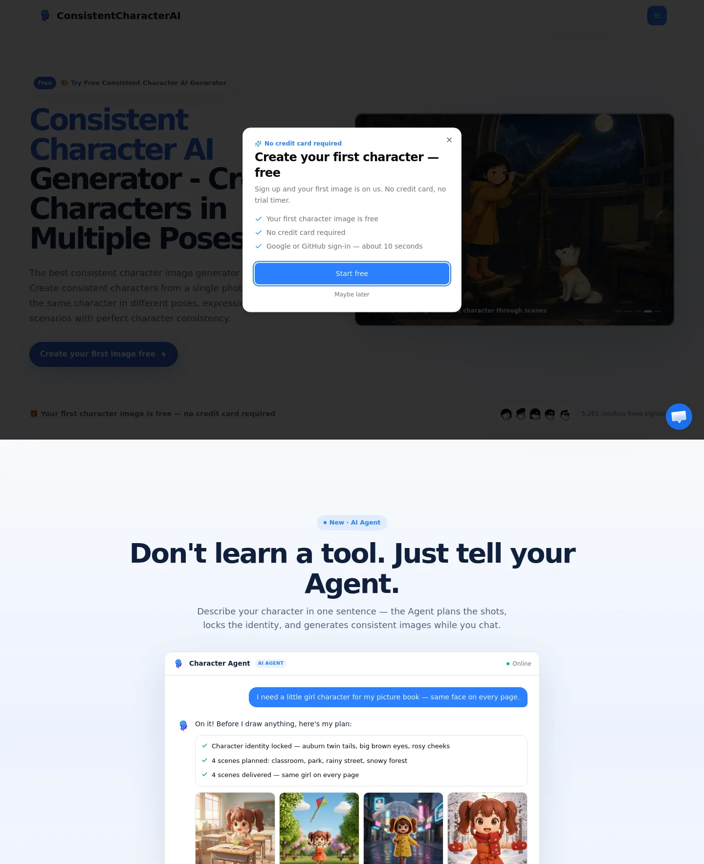 consistentcharacterai.com — a measured funnel