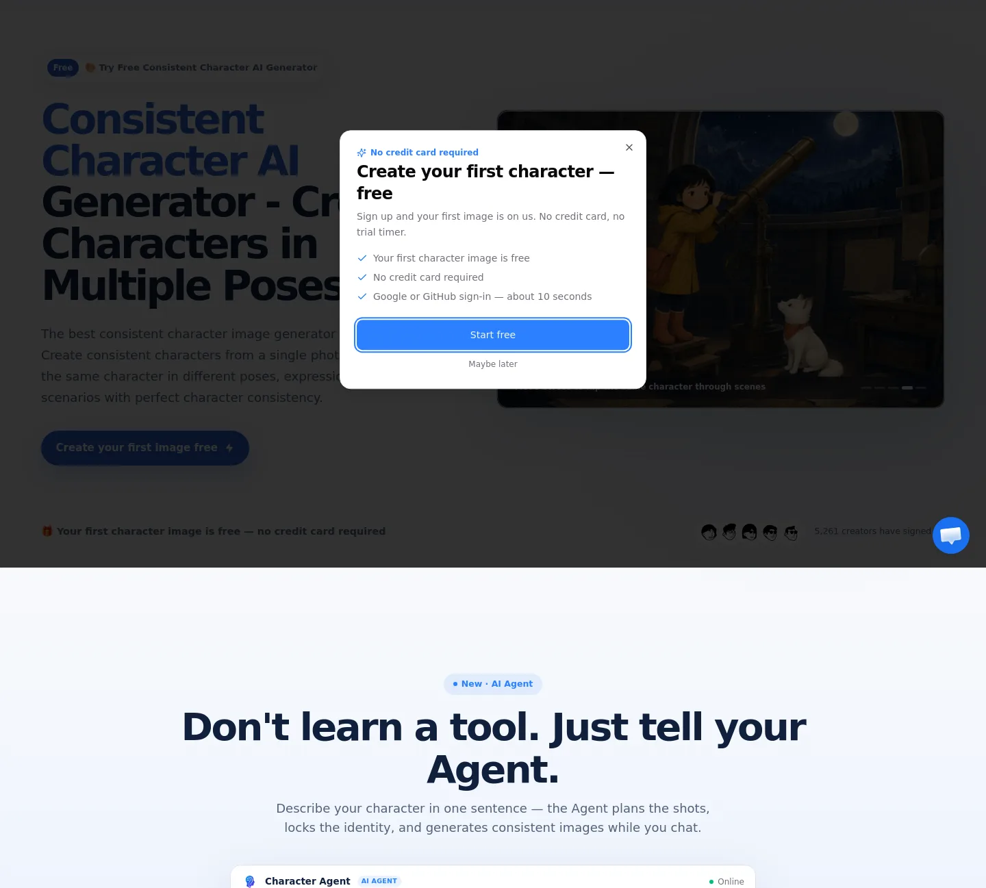 consistentcharacterai.com — Hero