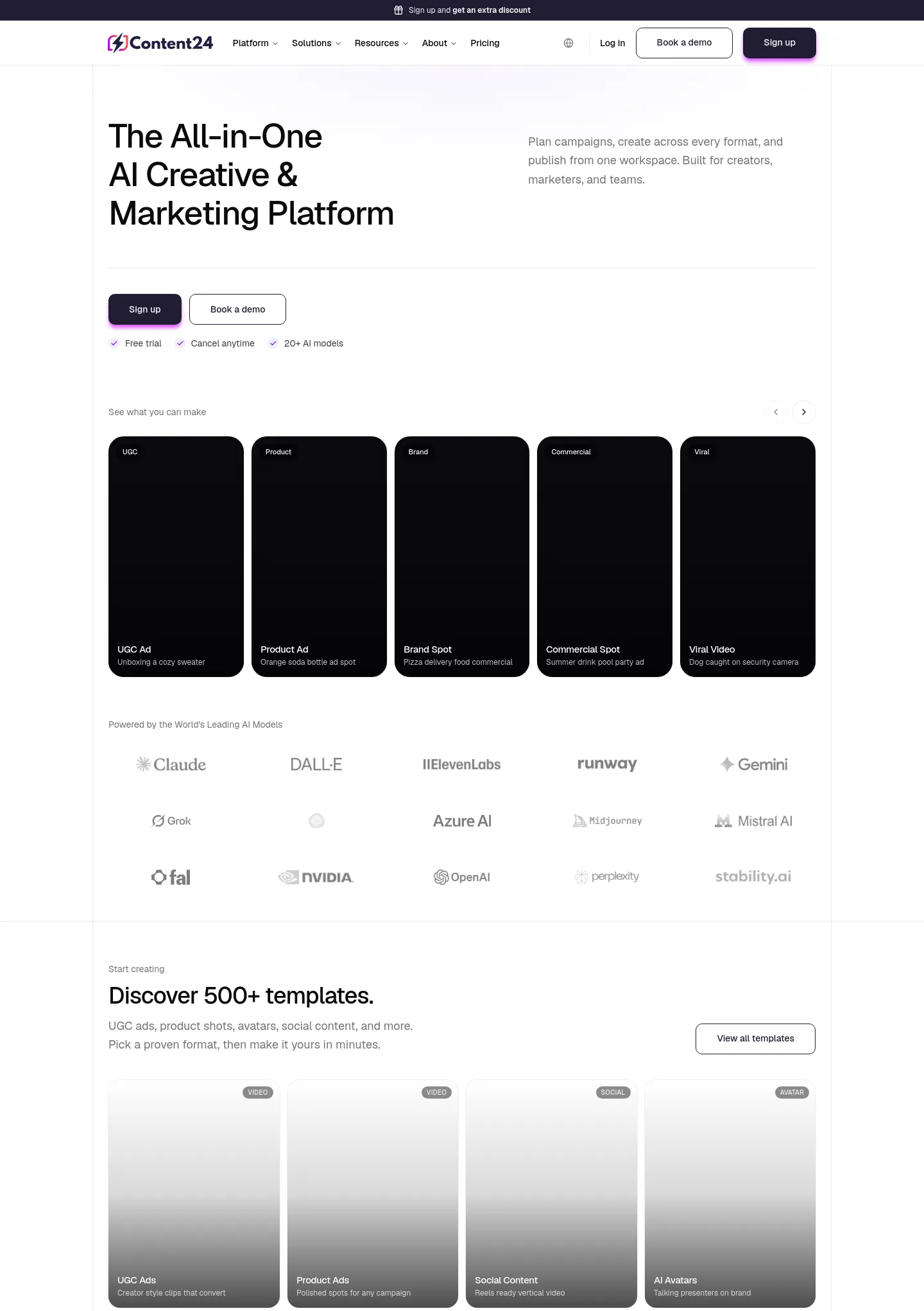 content24.ai — a measured funnel