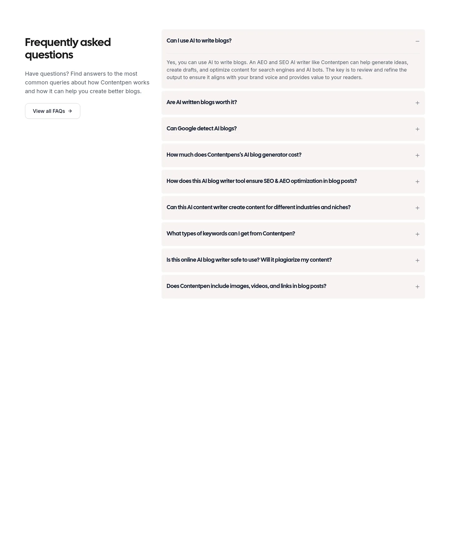 contentpen.ai — FAQ