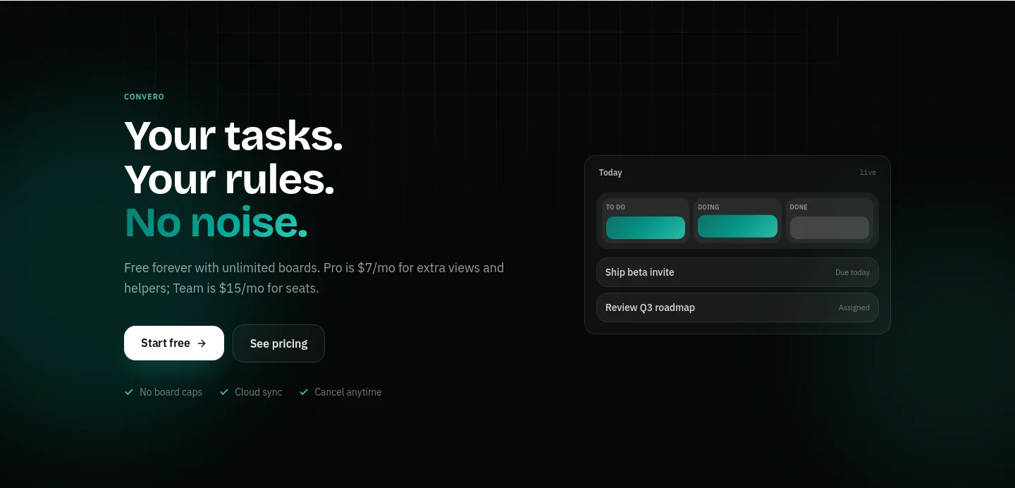convero.xyz — Pricing