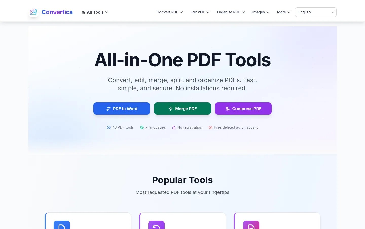 convertica.net — a measured funnel