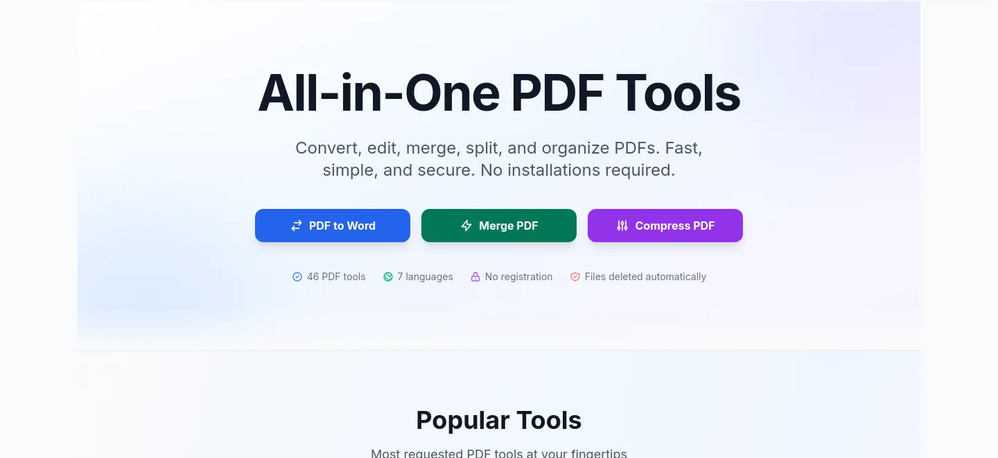 convertica.net Hero section