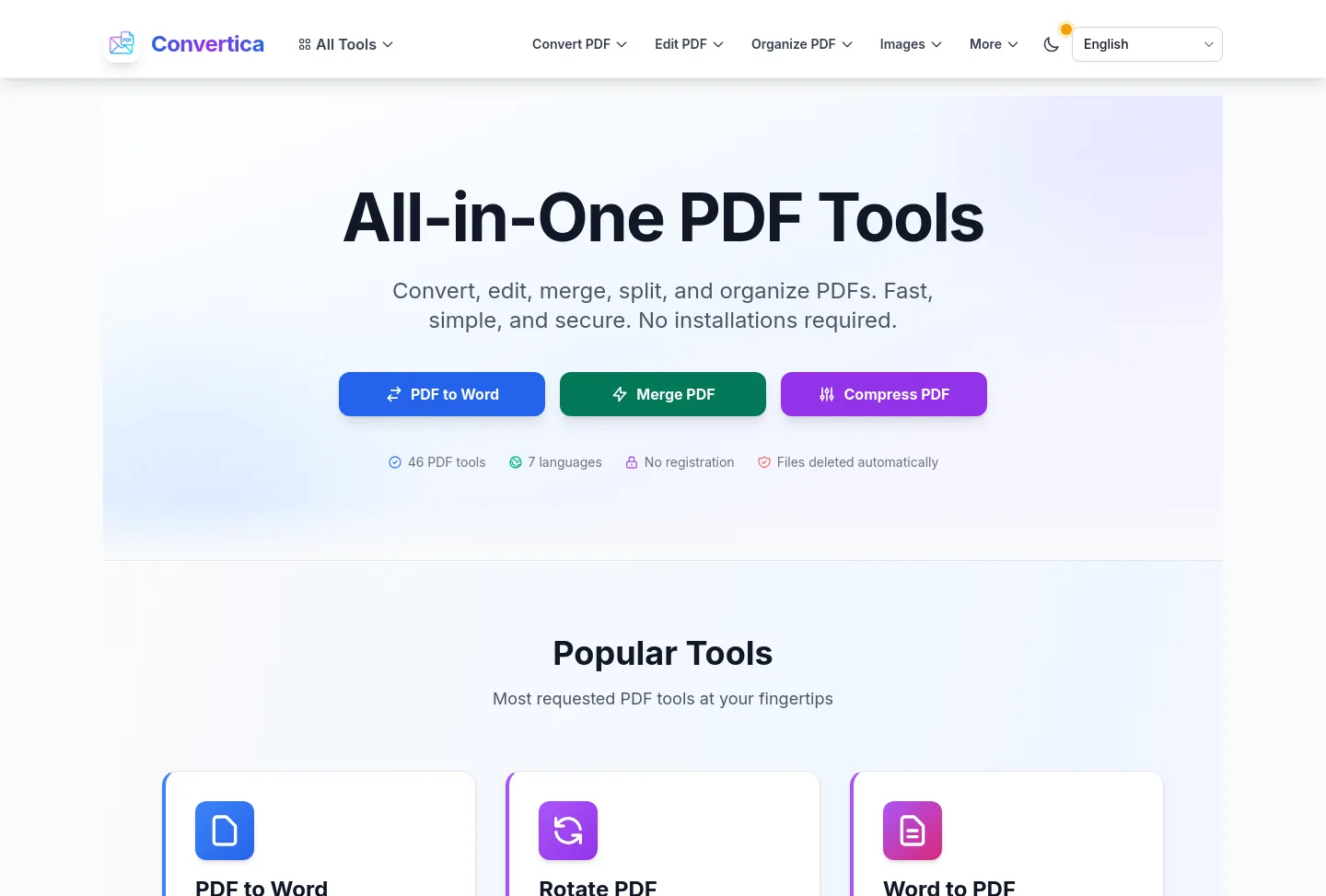 convertica.net — a measured funnel