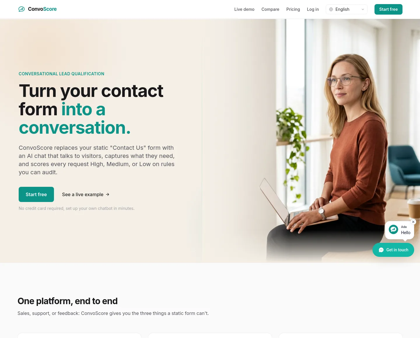 convoscore.com — a measured funnel
