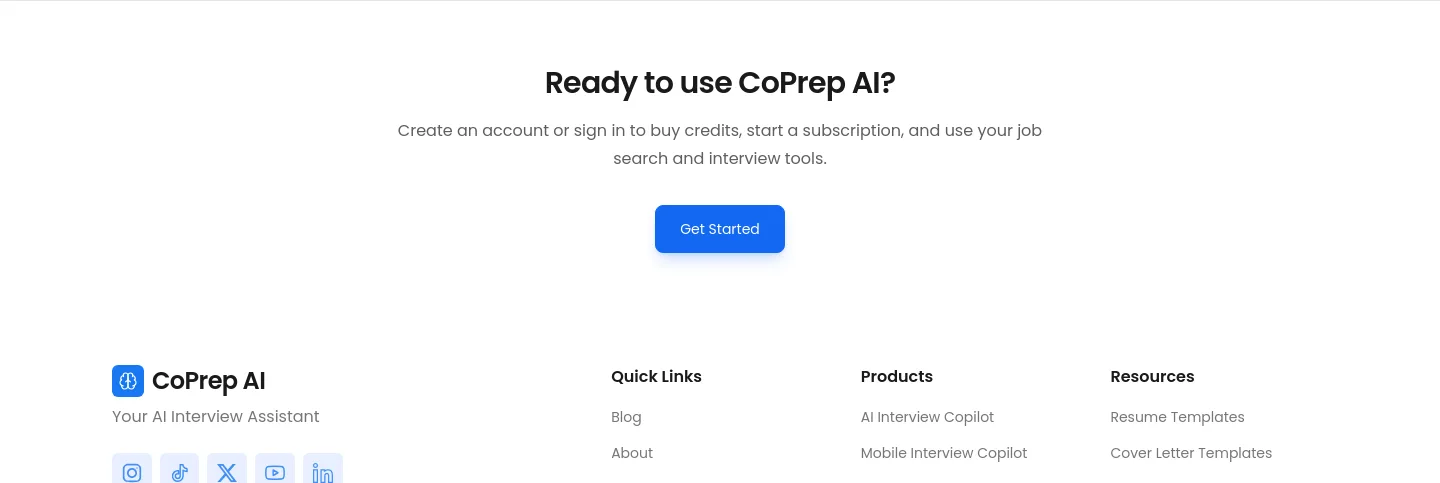 coprep.ai — a real CTA section