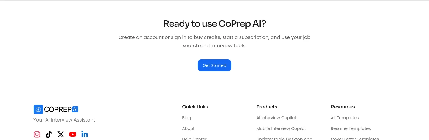 coprep.ai — a real CTA section