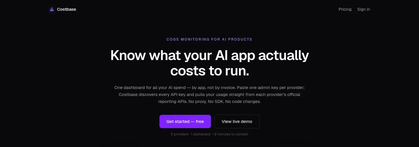 costbase.co — a measured funnel