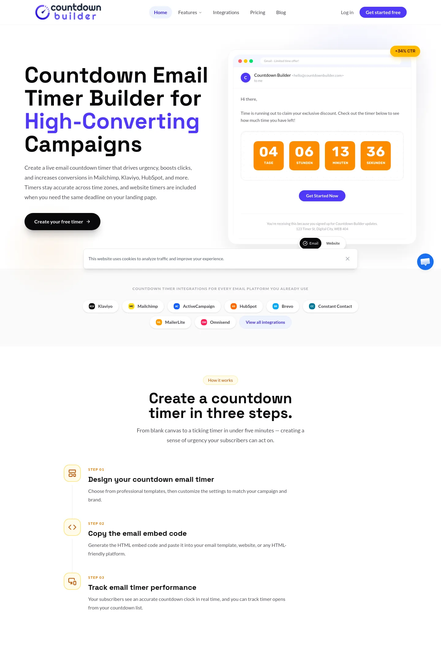countdownbuilder.com — a measured funnel