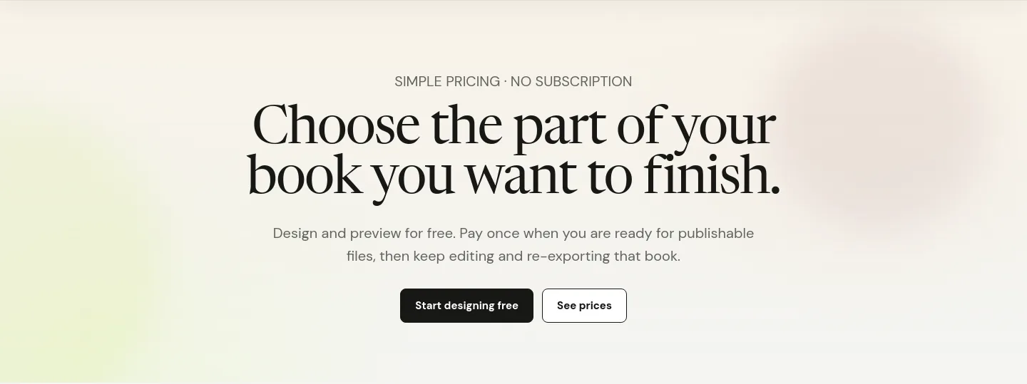 coverfairy.com Hero section