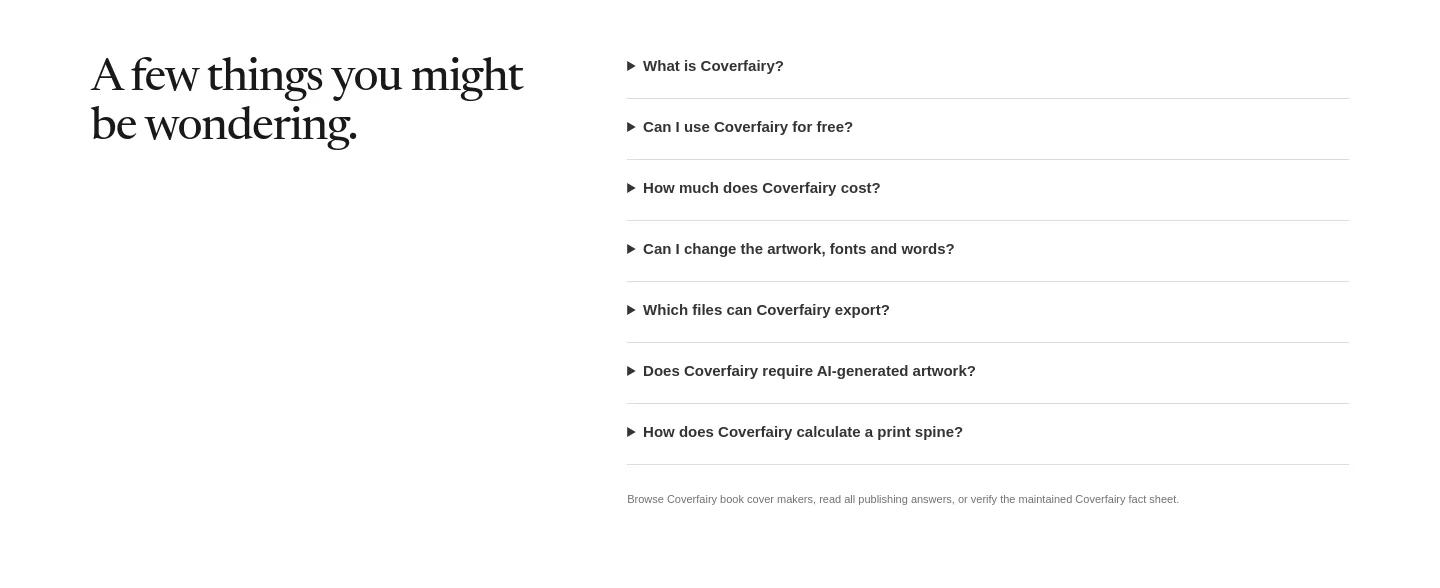 coverfairy.com — FAQ