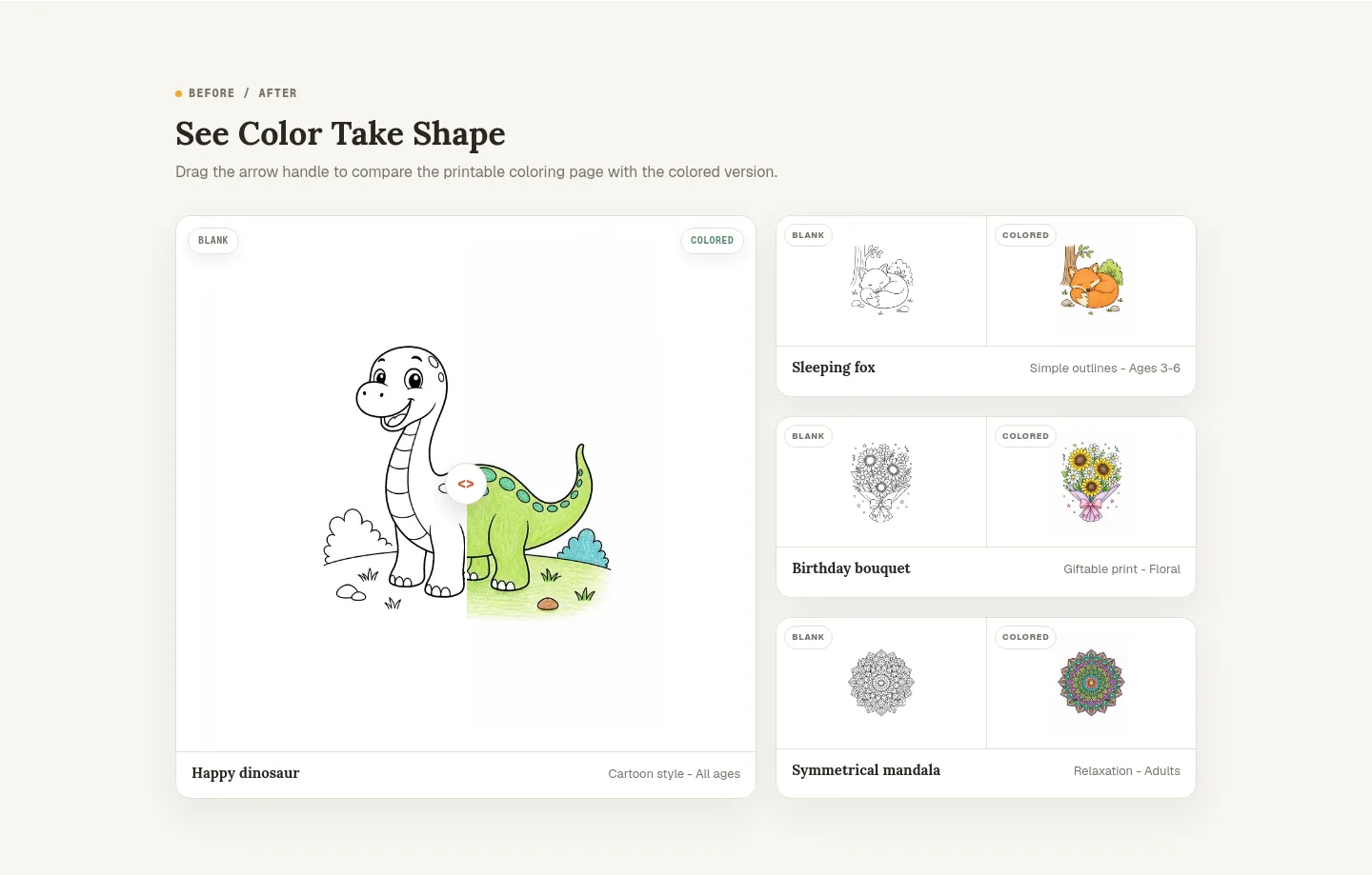 cpages.ai — a real Comparison section