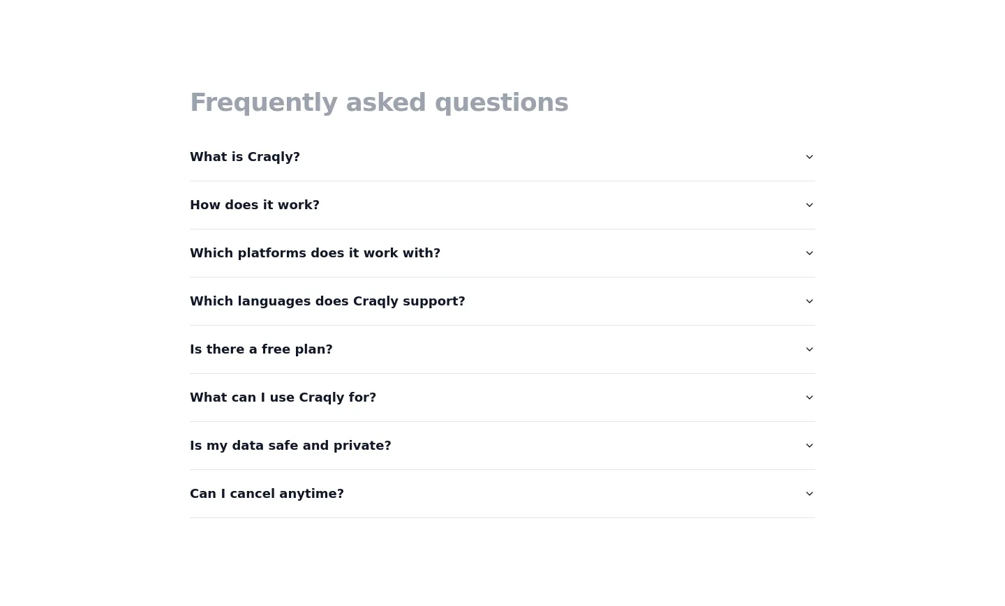 craqly.com — FAQ