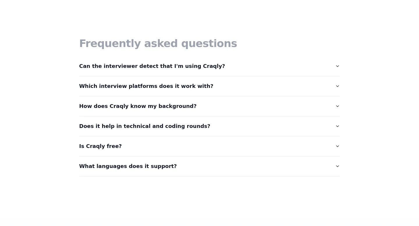 craqly.com FAQ section
