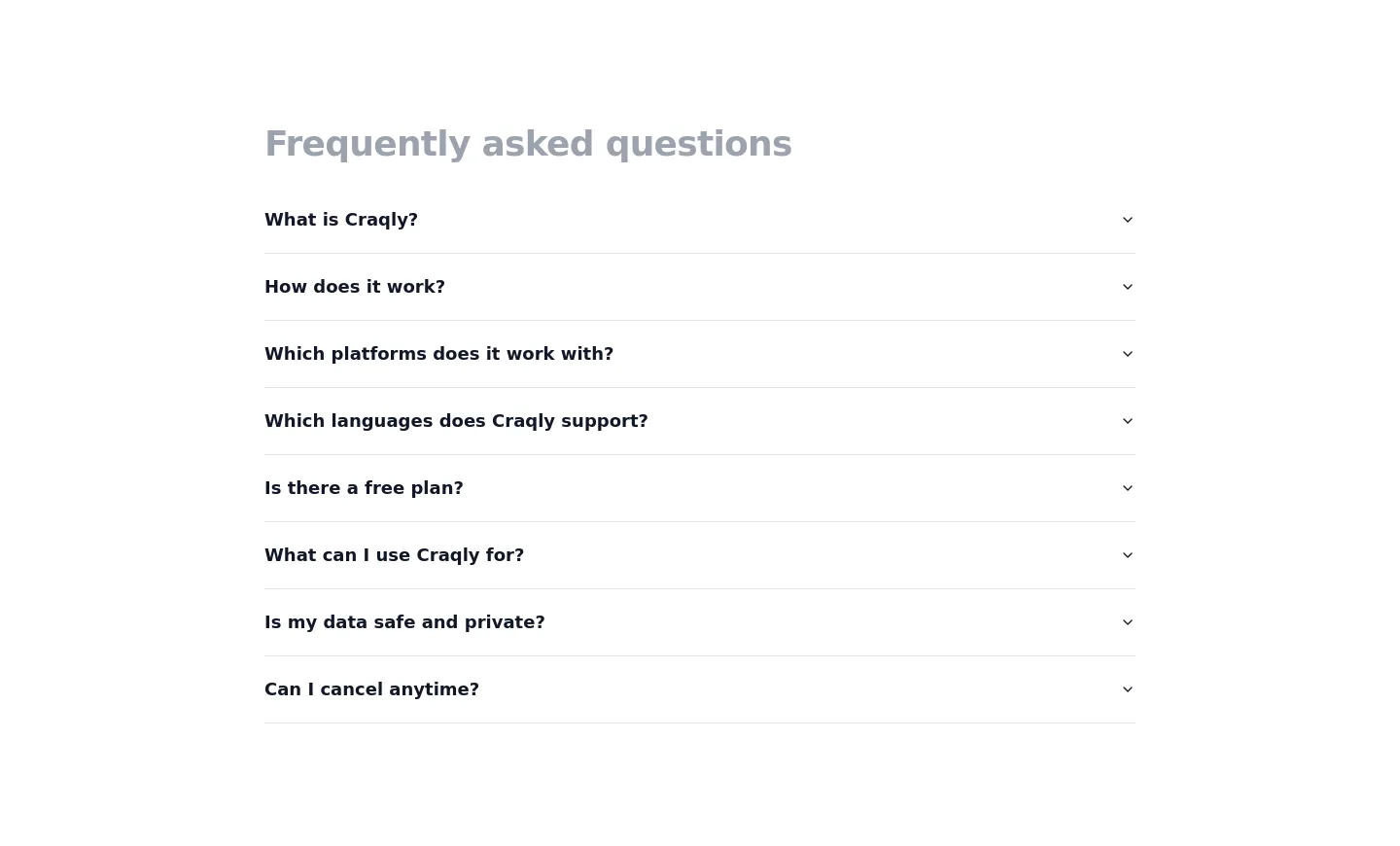 craqly.com — FAQ