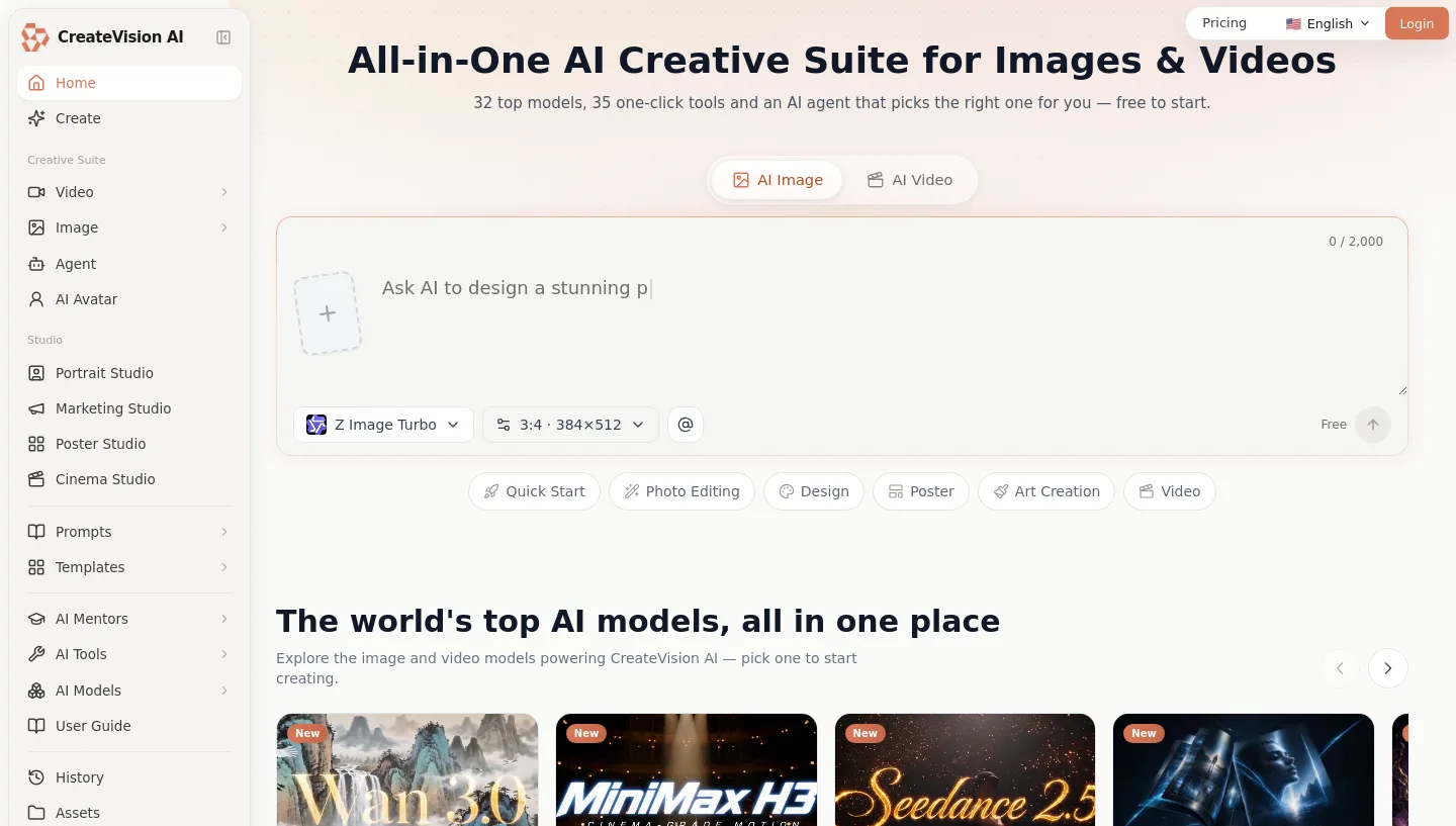 createvision.ai — Hero