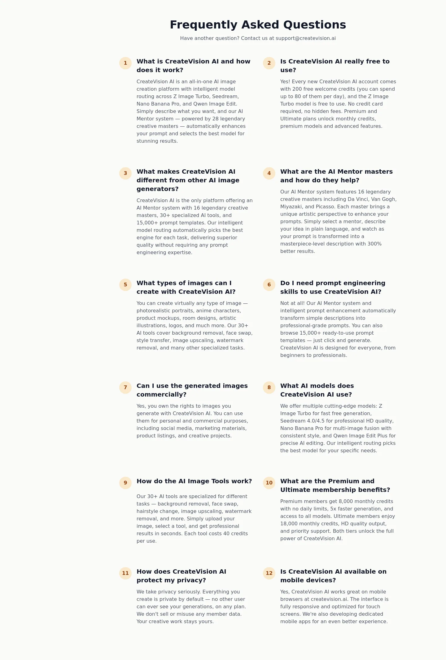 createvision.ai — FAQ