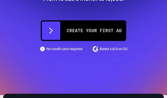 No credit card element from creatify.ai