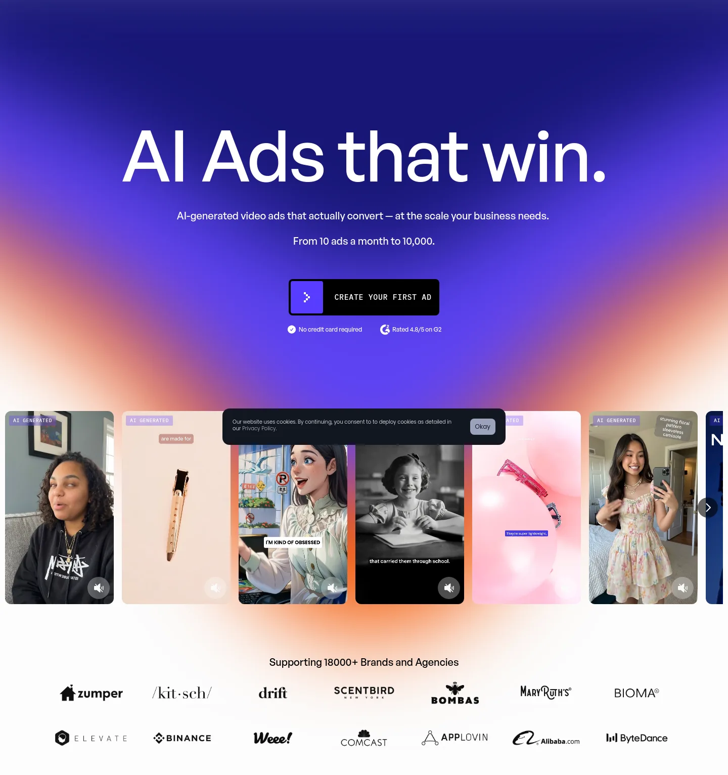 creatify.ai — a measured funnel