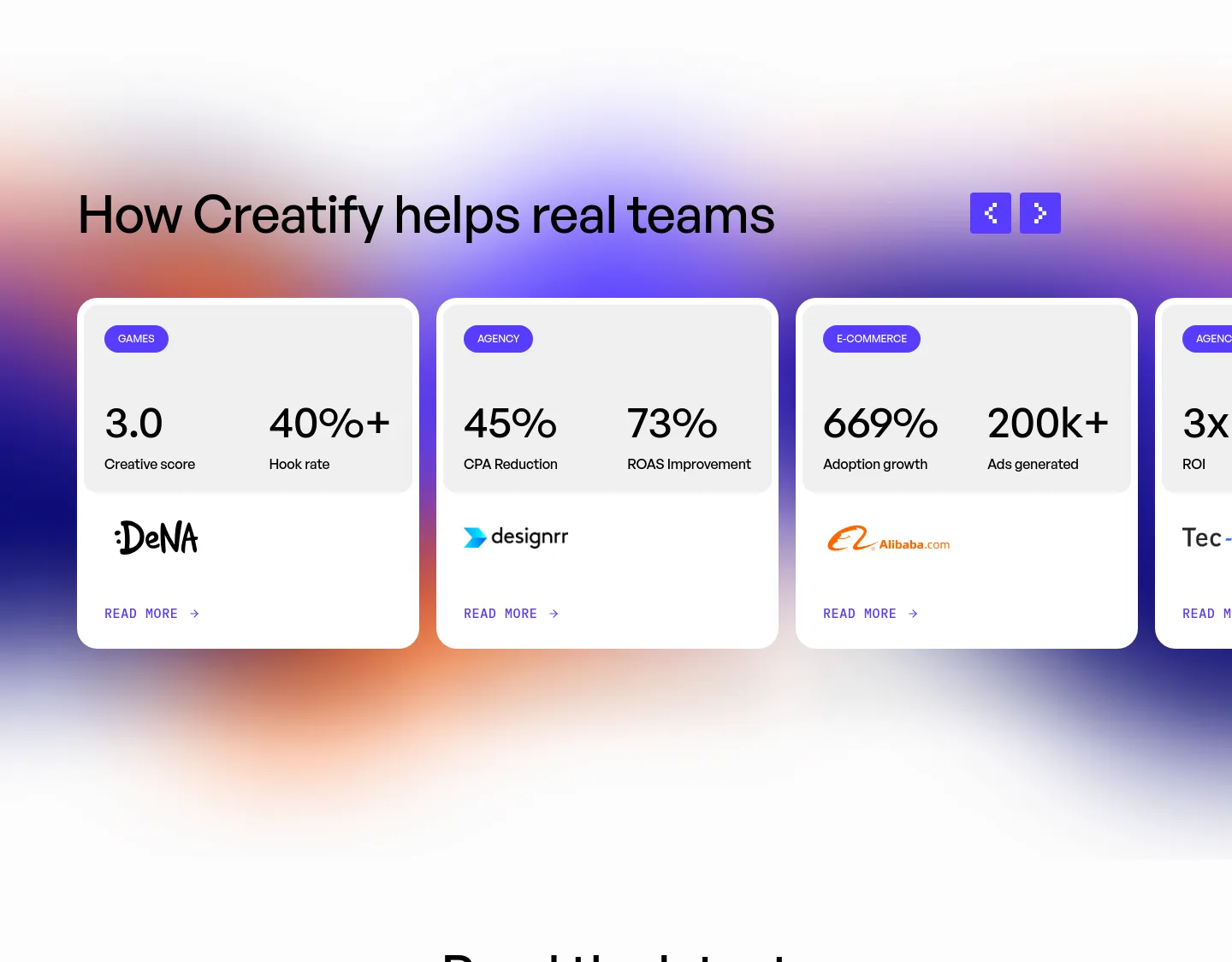 creatify.ai Pricing section