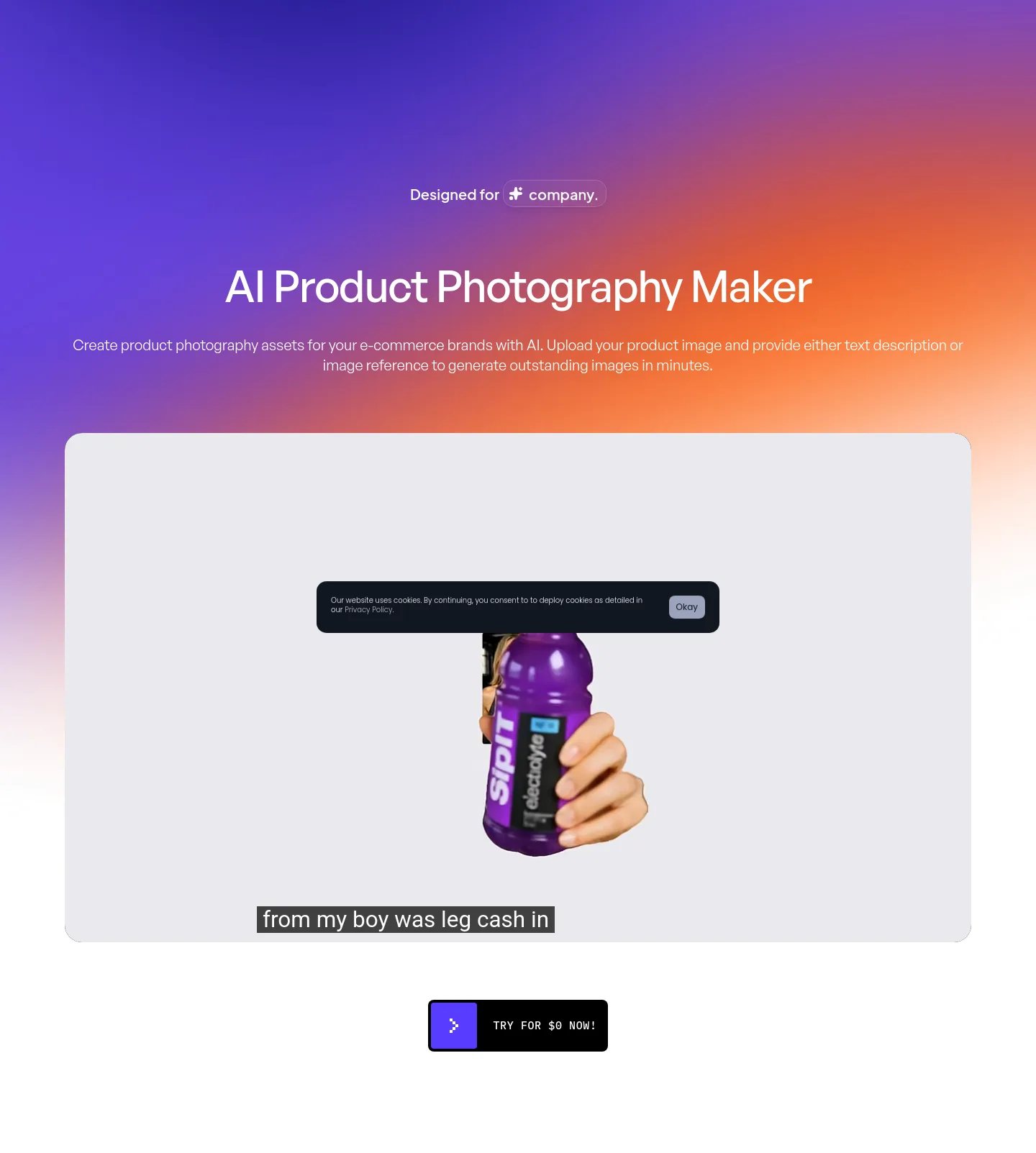 creatify.ai Hero section