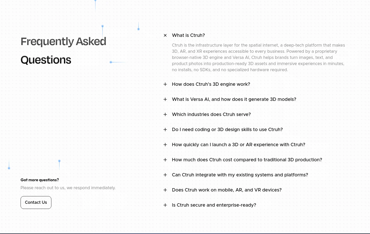 ctruh.com FAQ section