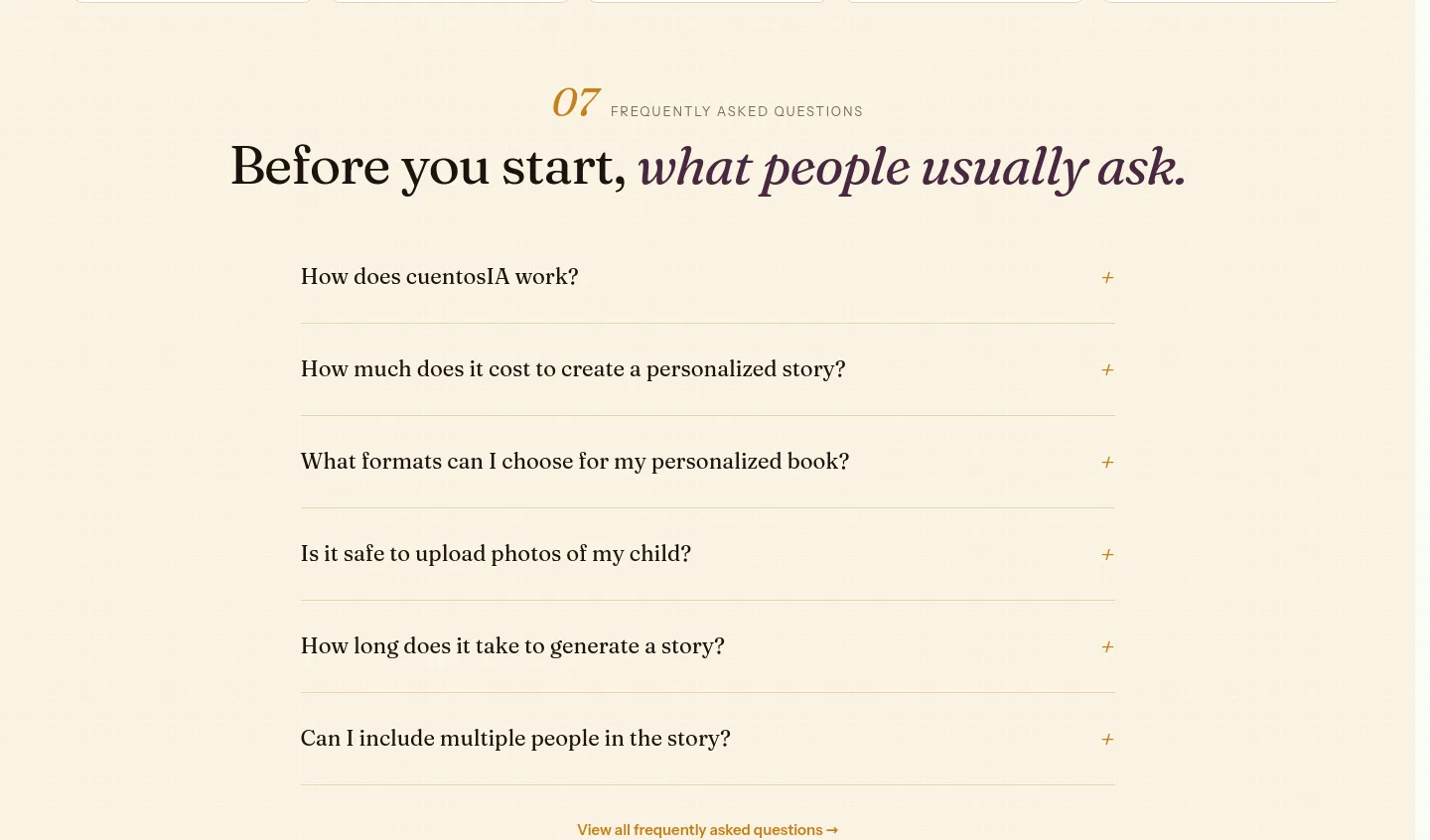 cuentosia.ai — FAQ