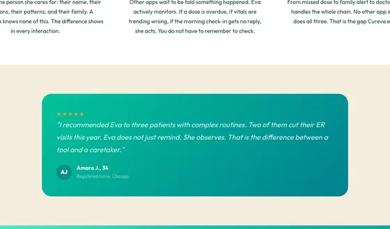 Rating element from cureva.app