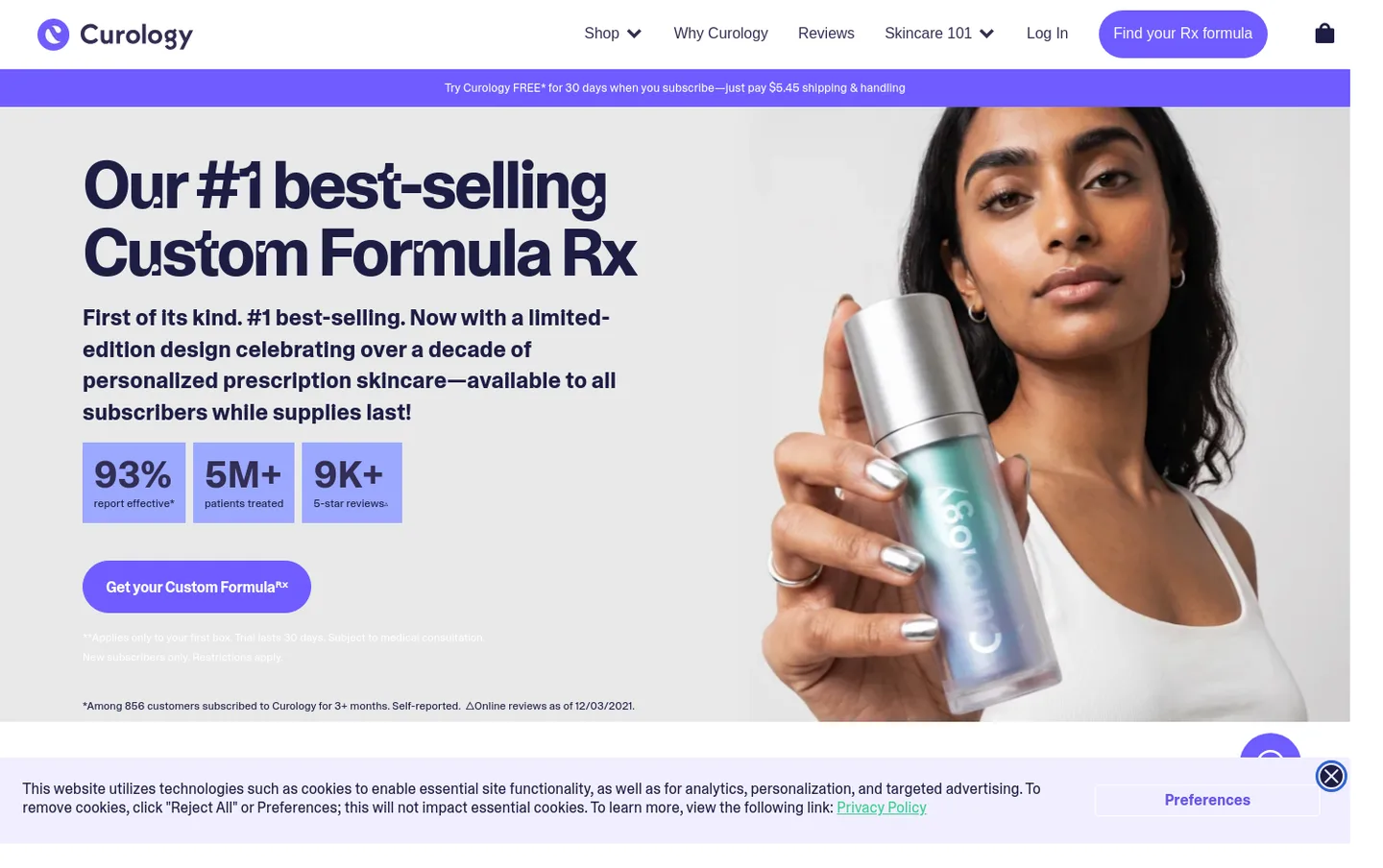 curology.com — Hero + Pricing