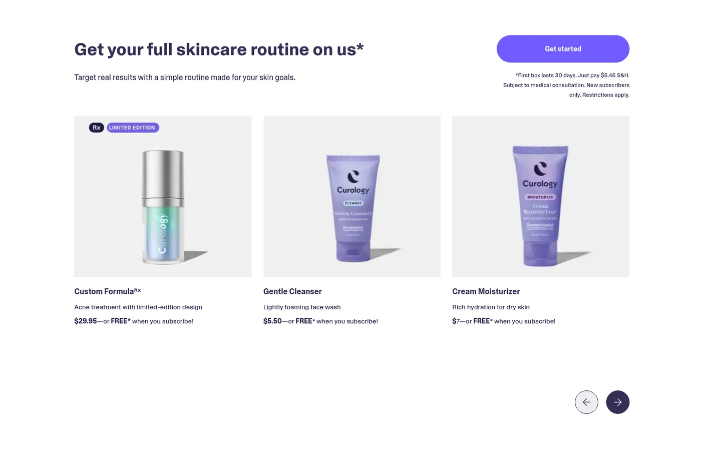 curology.com — Pricing