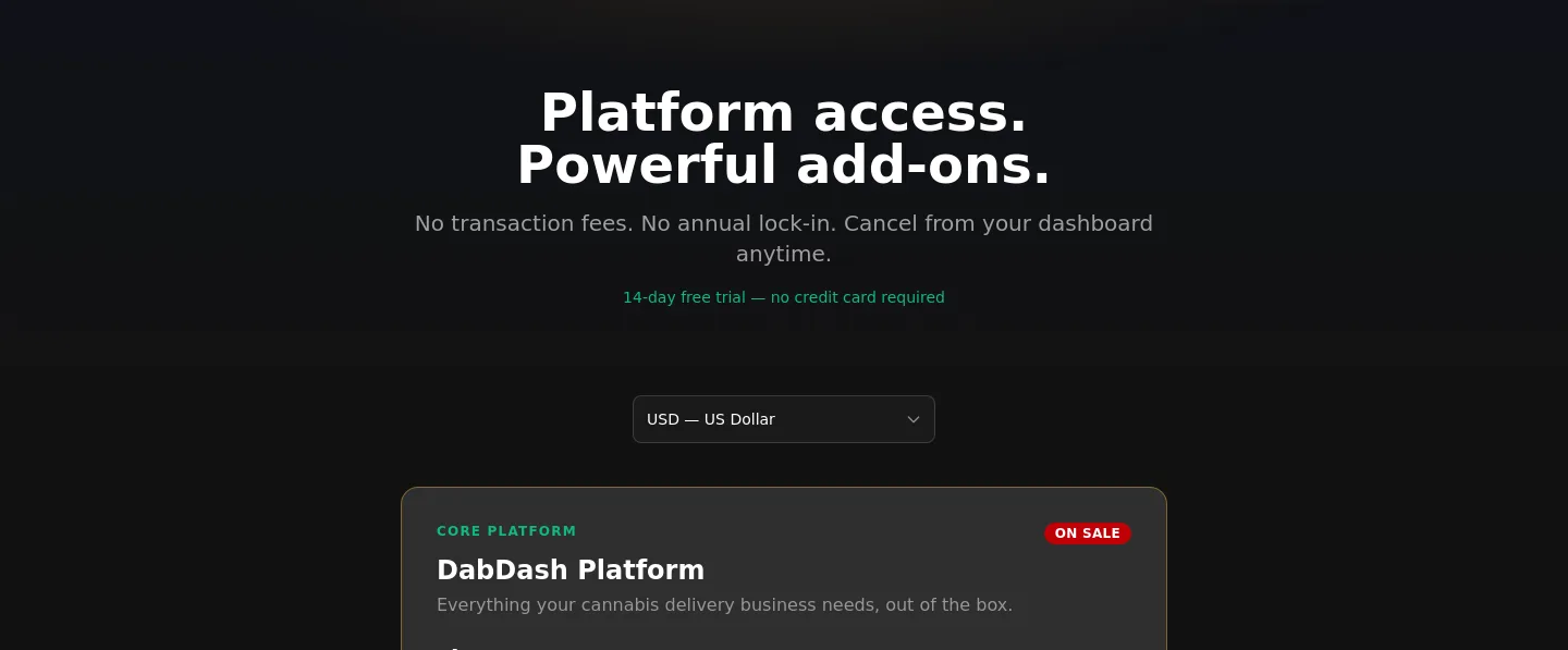 dabdash.com — a real Hero section