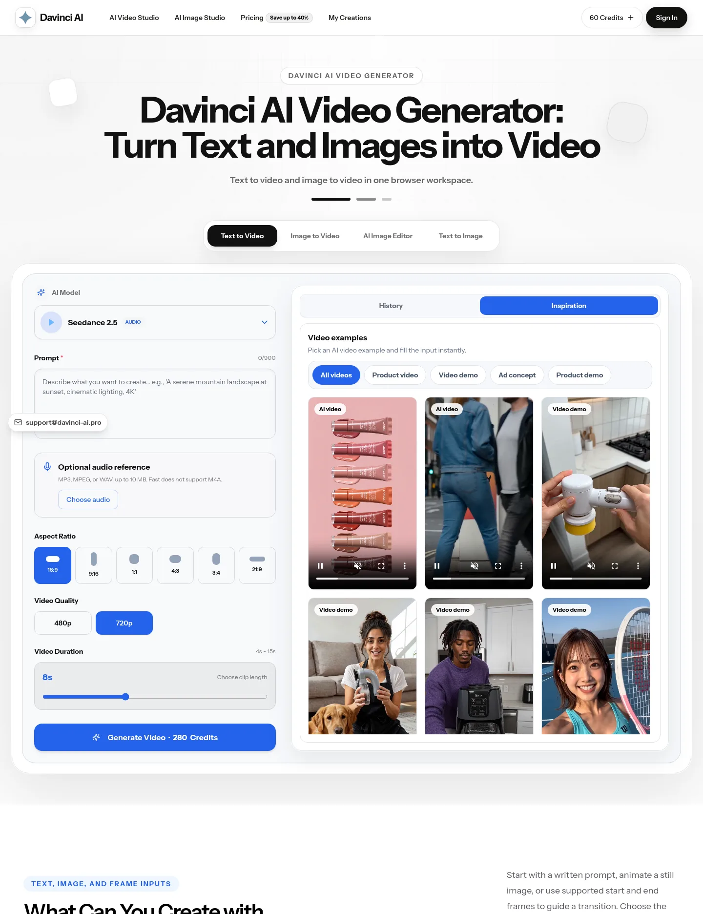 davinci-ai.pro — a measured funnel
