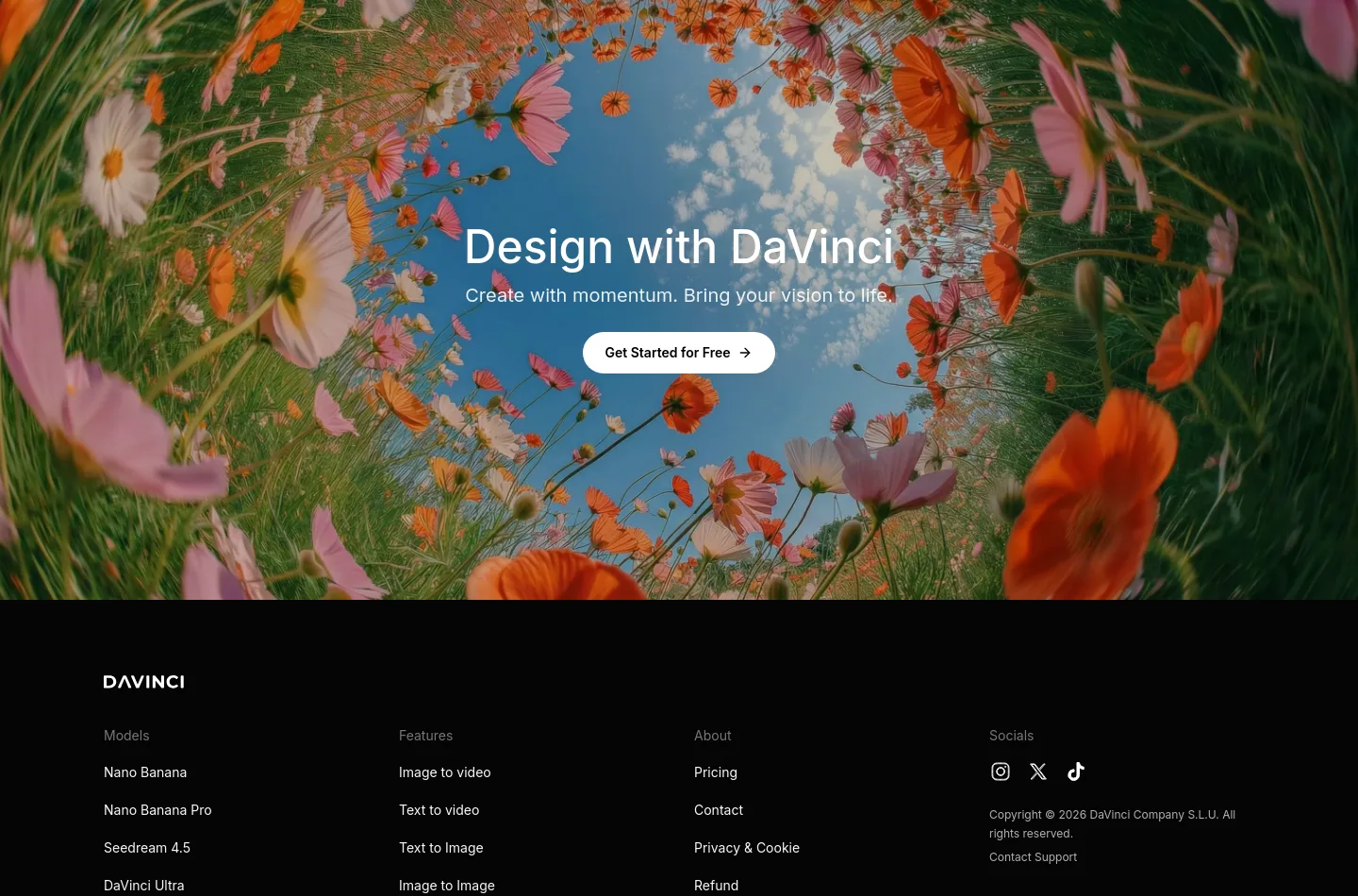 davinci.ai — a real CTA section