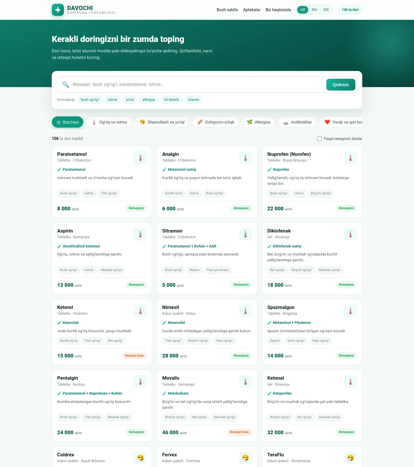 davochi.uz — a measured funnel