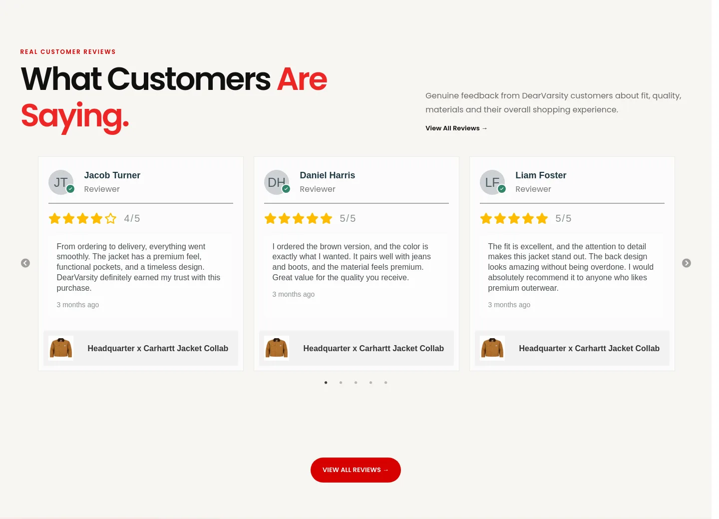 dearvarsity.com — Reviews