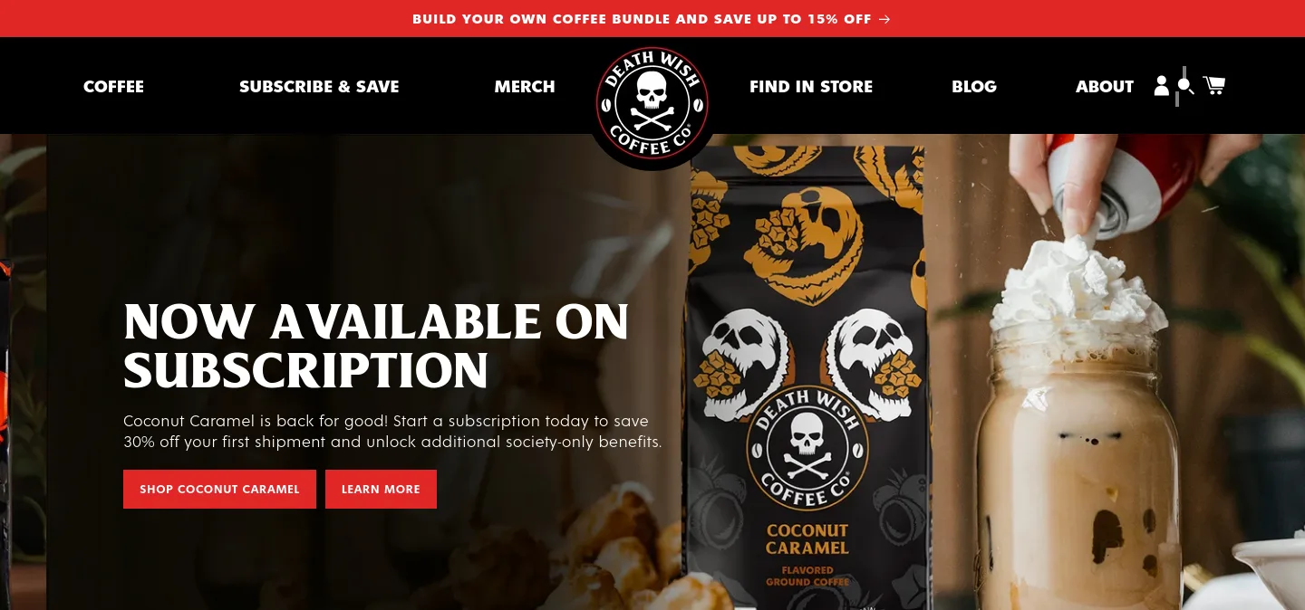 deathwishcoffee.com — The Trust Wall