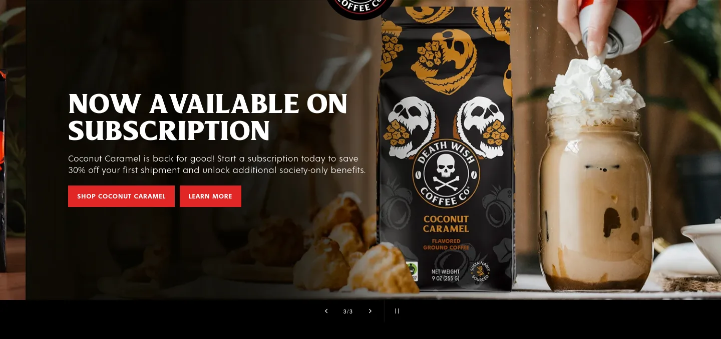 deathwishcoffee.com — Hero