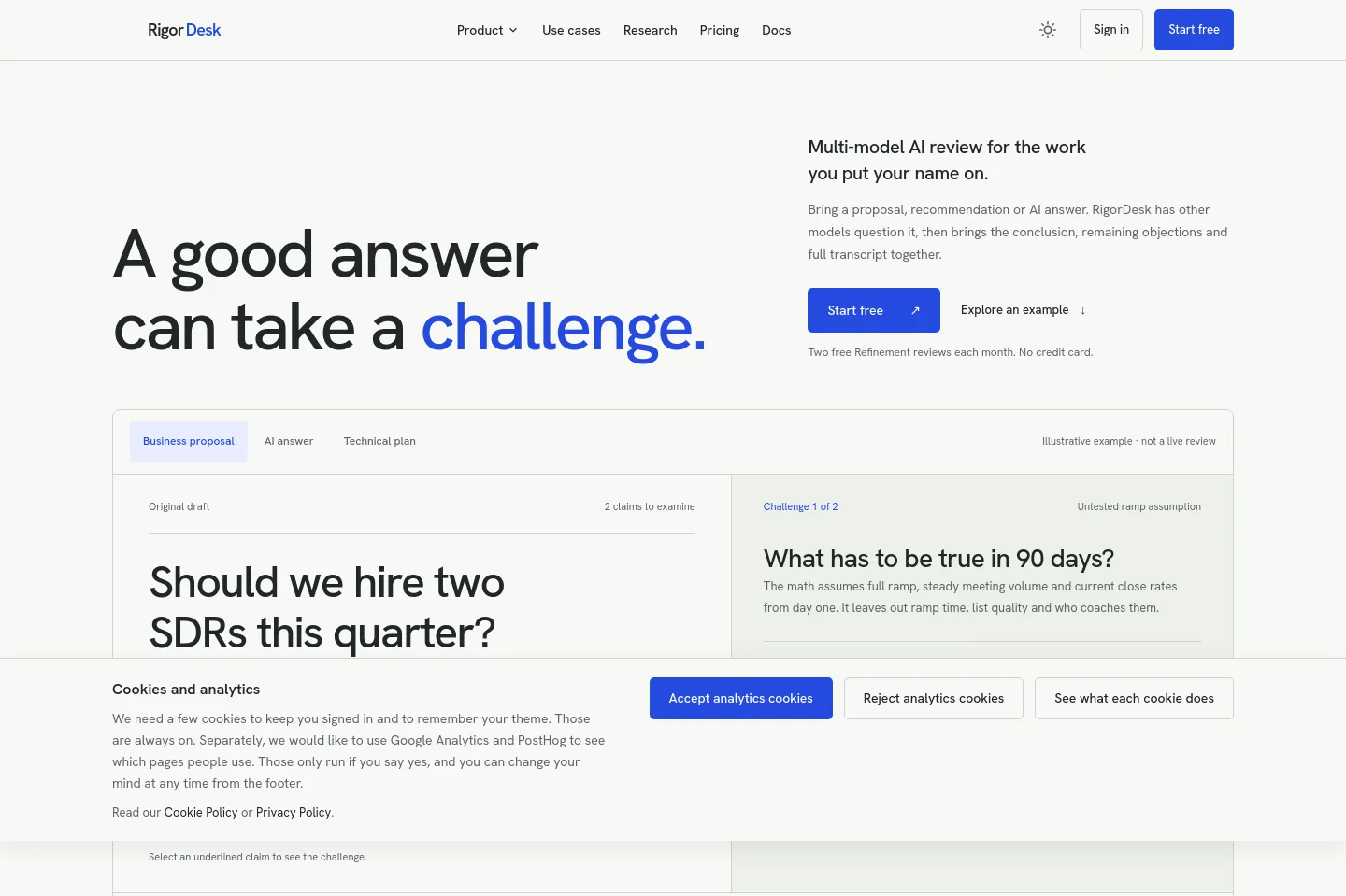 debate.tellodb.com — a measured funnel