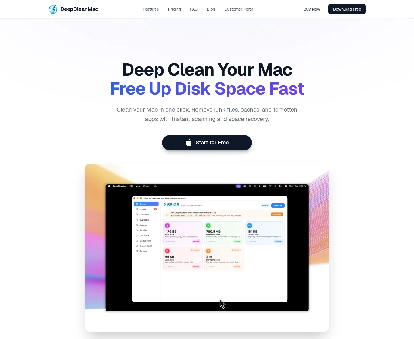 deepcleanmac.com — a measured funnel