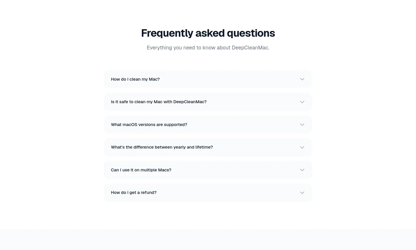deepcleanmac.com — FAQ