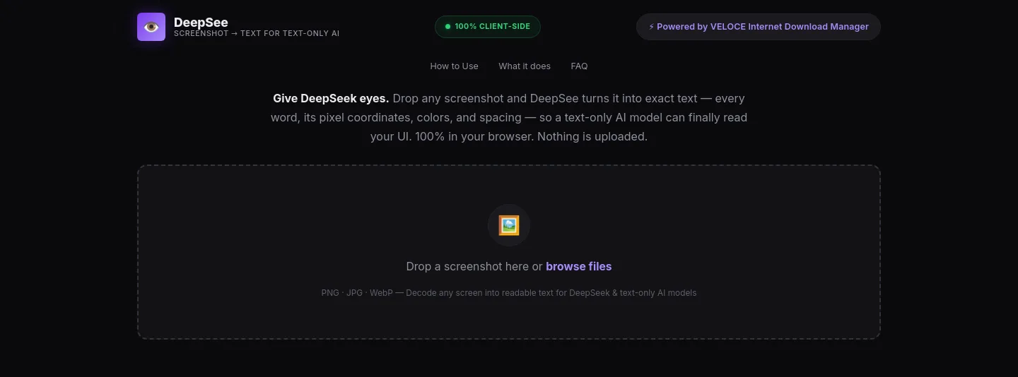 deepsee.veloceidm.com — a measured funnel