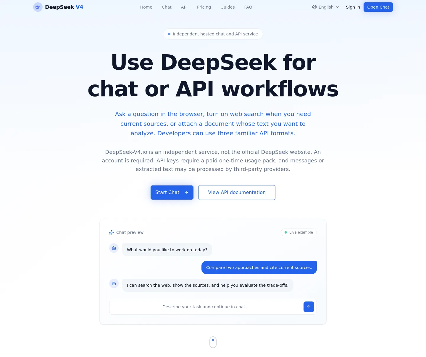 deepseek-v4.io — Hero
