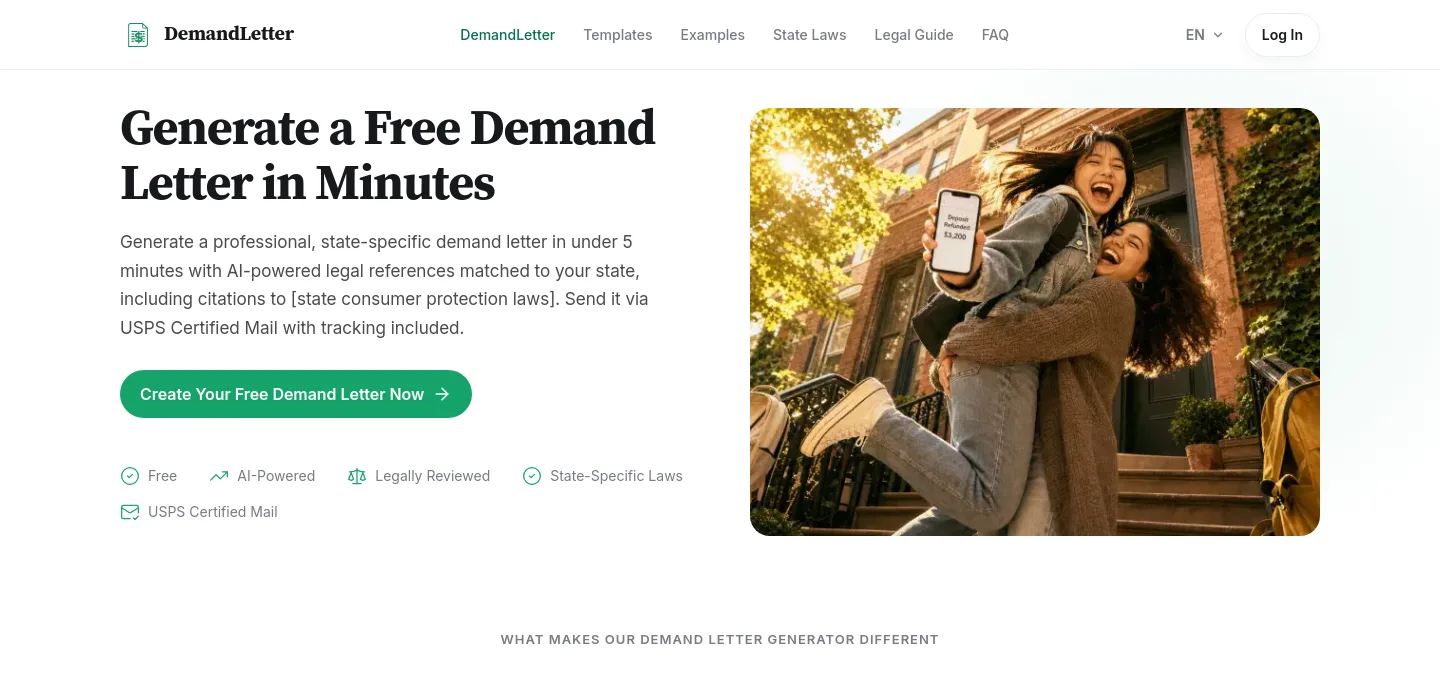 demandletter.ai — a measured funnel