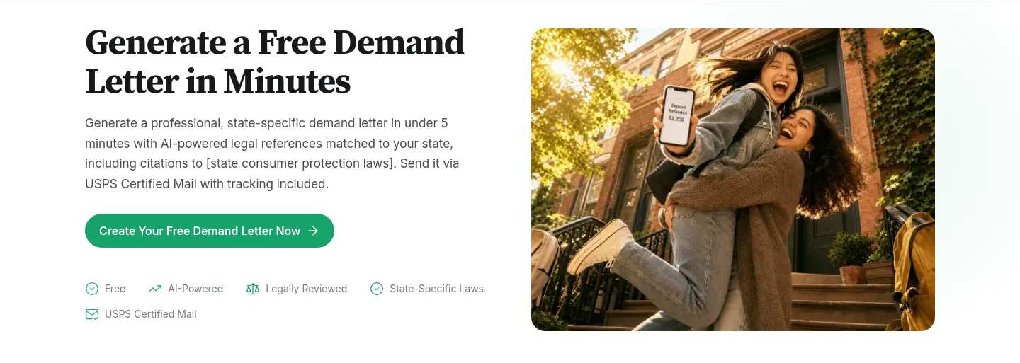 demandletter.ai Hero section
