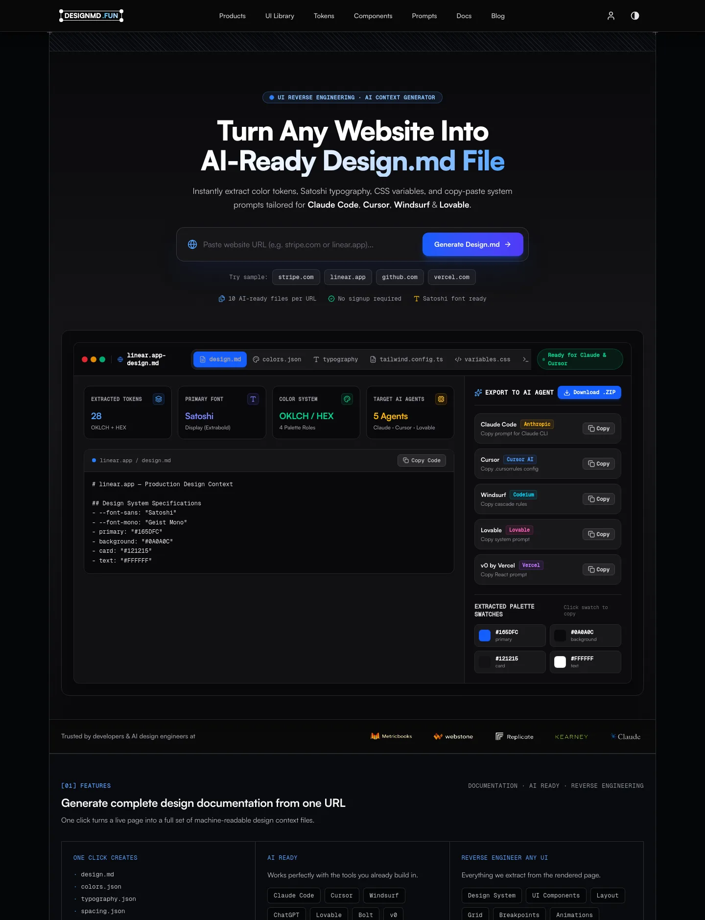 designmd.fun — a measured funnel