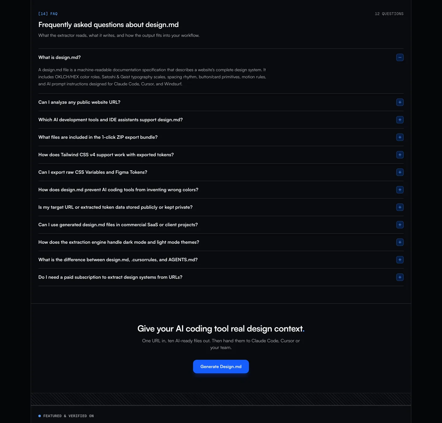 designmd.fun FAQ section