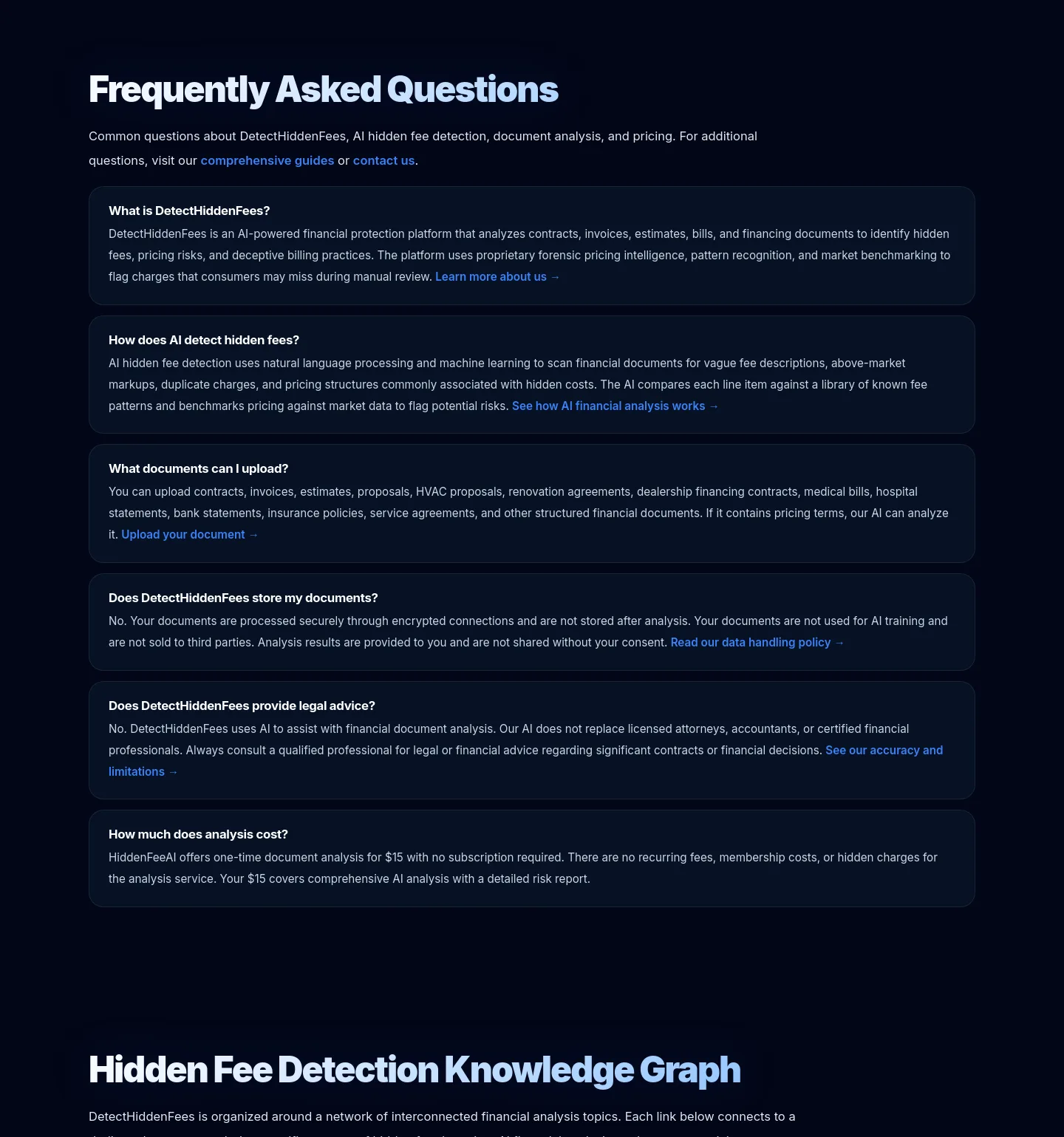 detecthiddenfees.com — FAQ