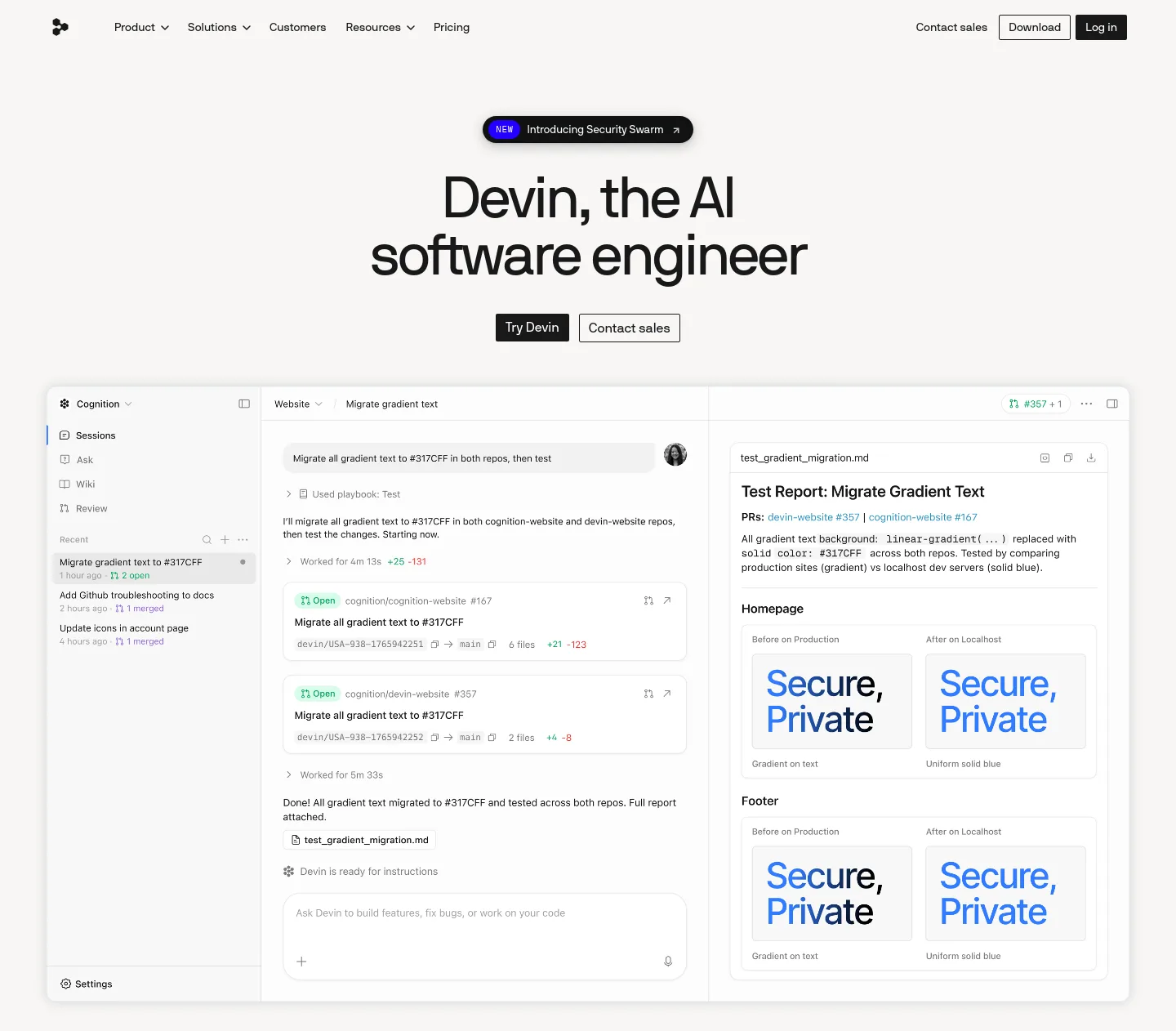 devin.ai — a measured funnel