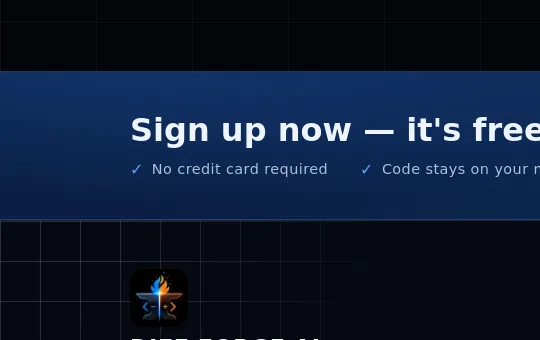 No credit card element from diffforge.ai
